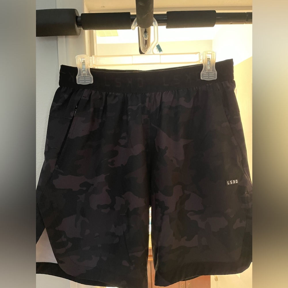 LSKD training shorts. Black camo. Size M. Great shape